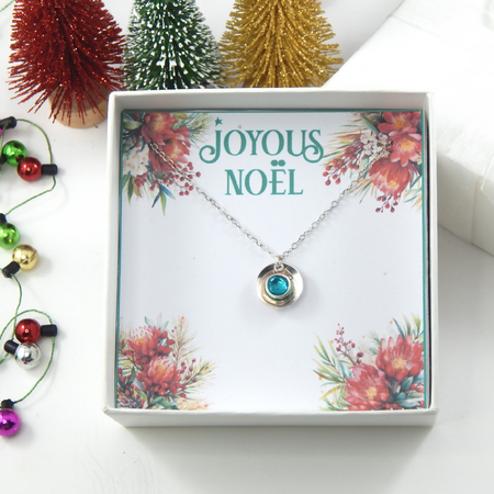 Personalized Christmas Gift Necklace,Personalized Birthstone Necklace