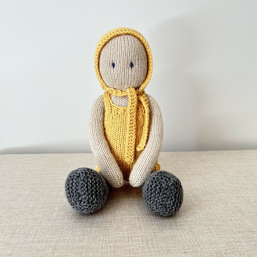 Oak Folk Doll 1| Knitted | Removable Clothing | Natural Fibres