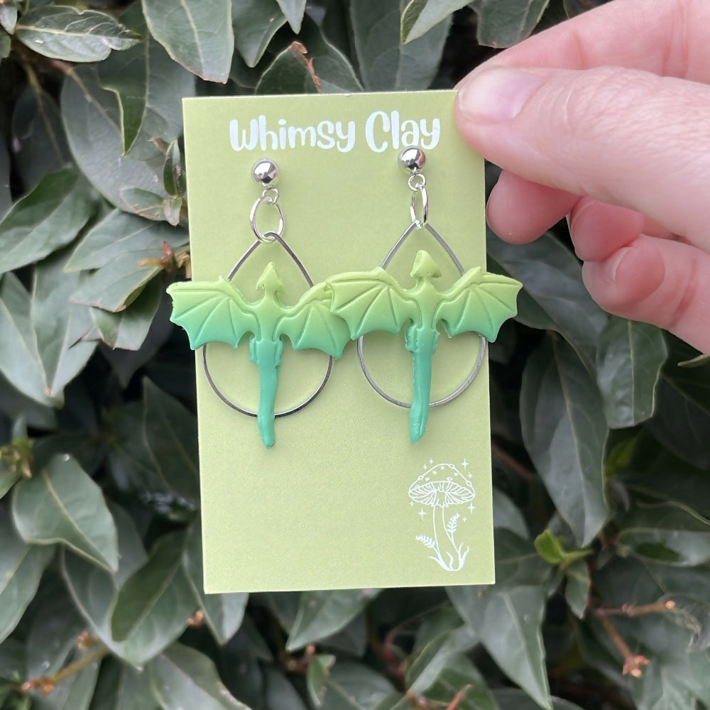 Green Dragon Earrings