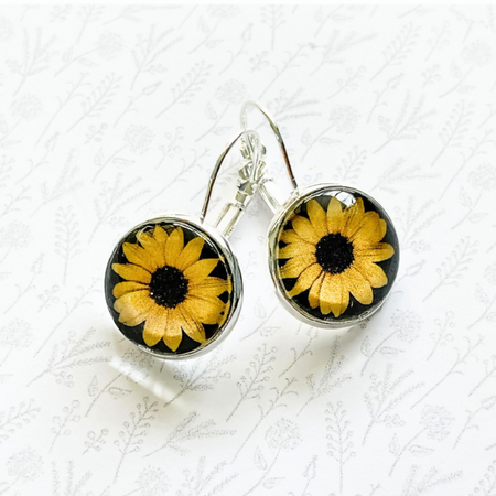 Sunflower Earrings • Yellow Flower Earrings