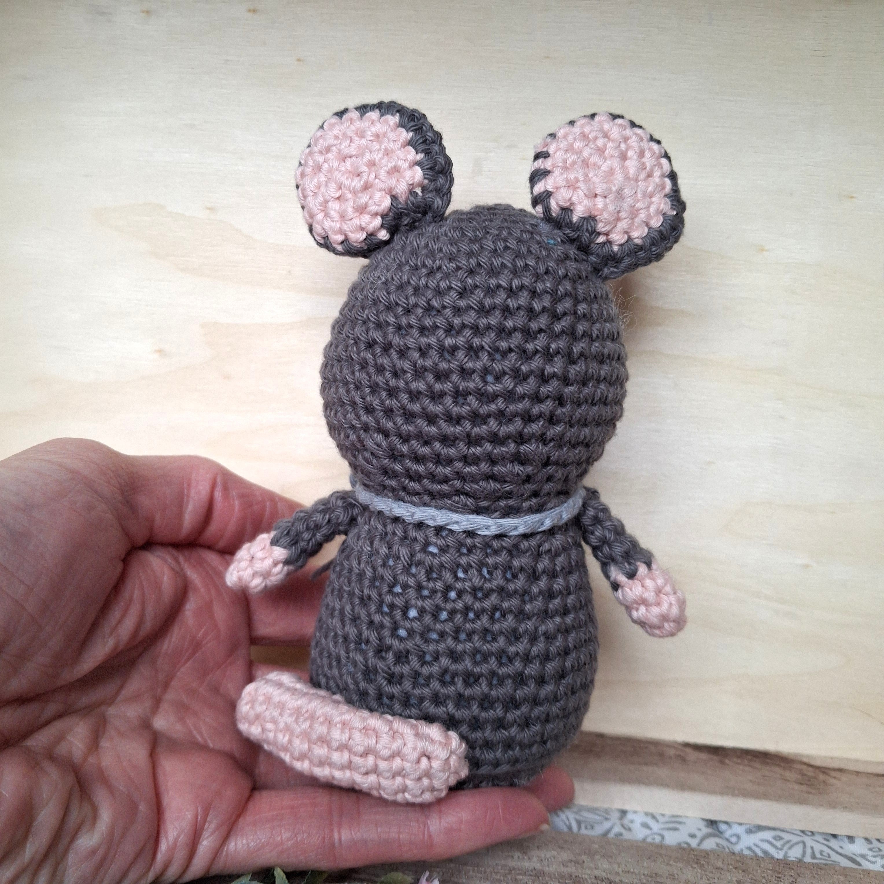 Handmade Crochet Little Mouse - 100% Cotton
