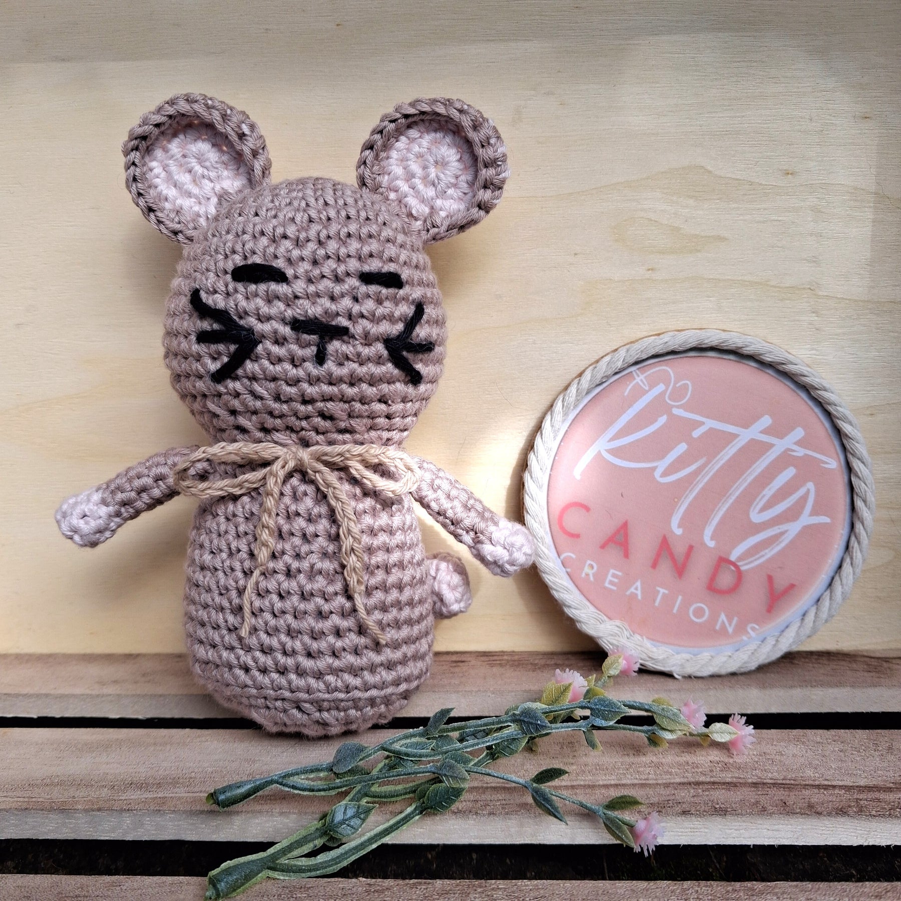 Handmade Crochet Little Mouse - 100% Cotton
