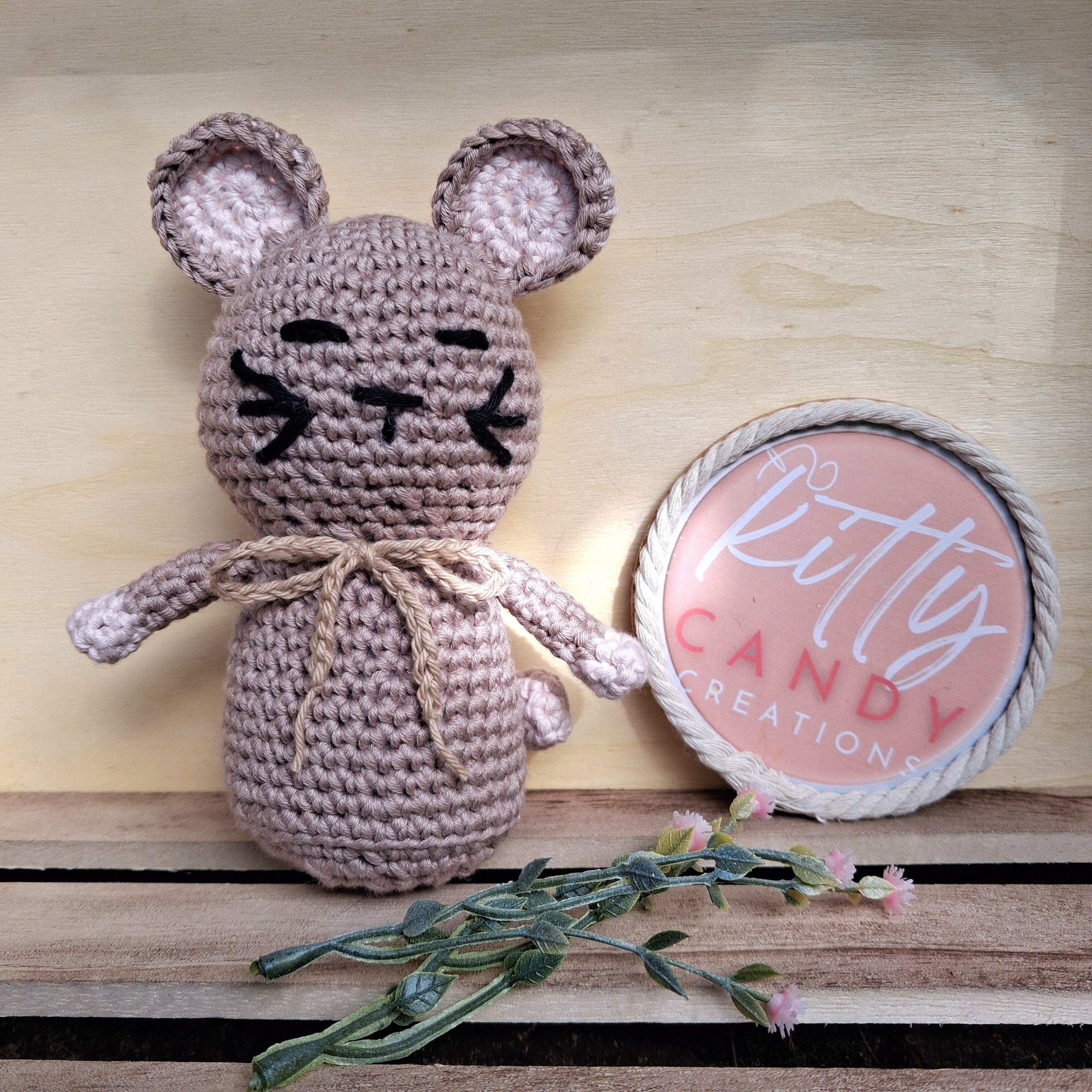 Handmade Crochet Little Mouse - 100% Cotton