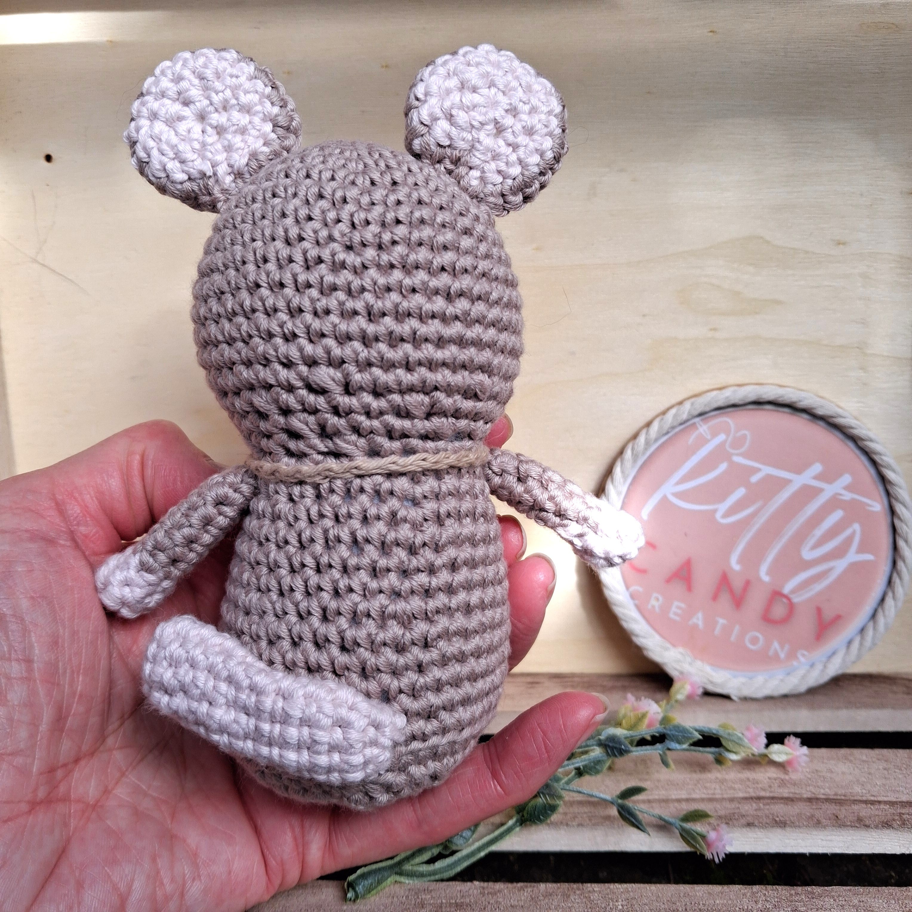 Handmade Crochet Little Mouse - 100% Cotton