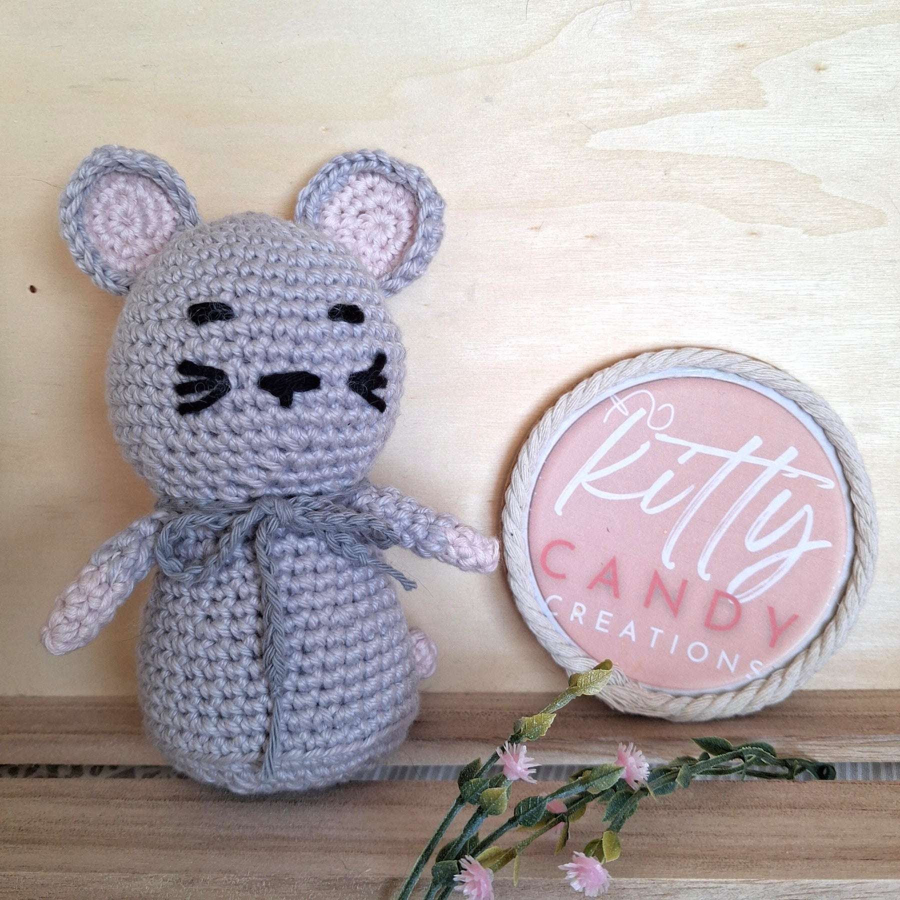 Handmade Crochet Little Mouse - 100% Cotton