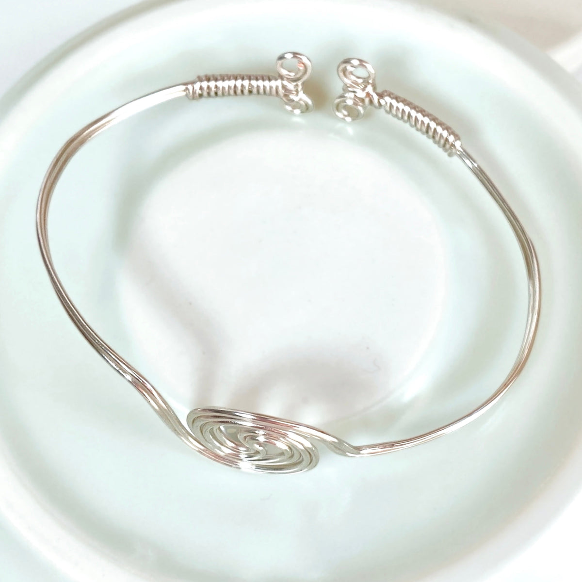Spiralling double band cuff bracelet | Copper or Silver or Gold
