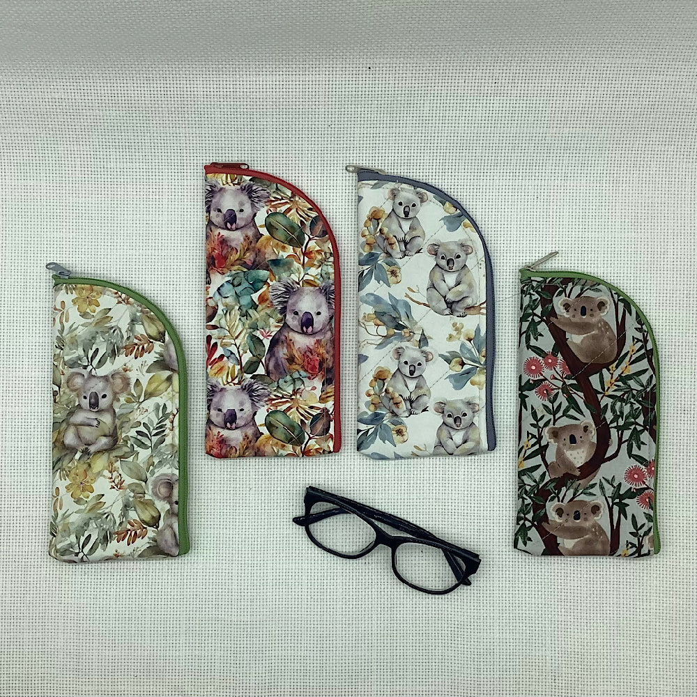 Australian Koalas glasses case for sunglasses, reading, spectacles - 4 designs