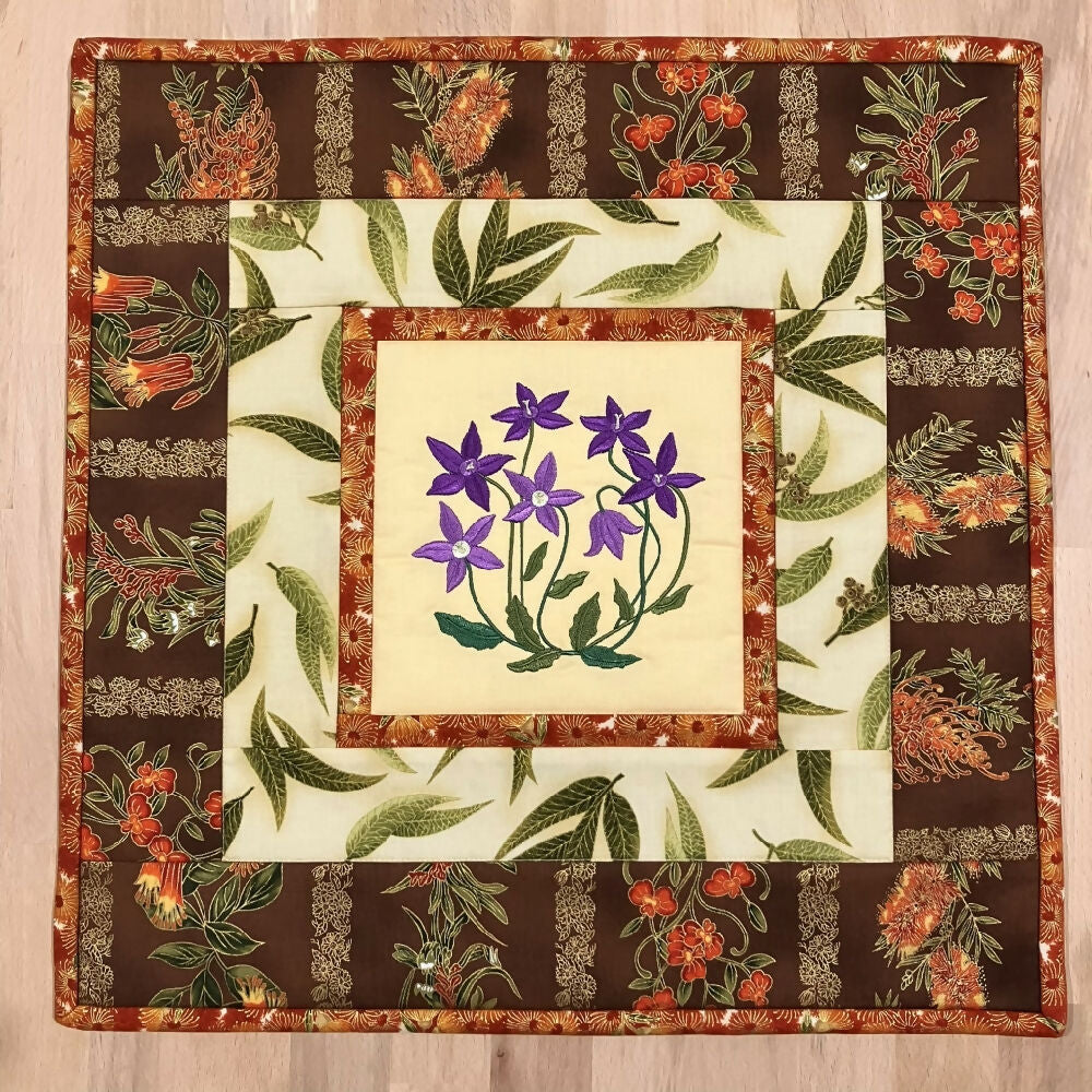 table-centre-handmade-quilted-Australian-native-Royal-Bluebell_1