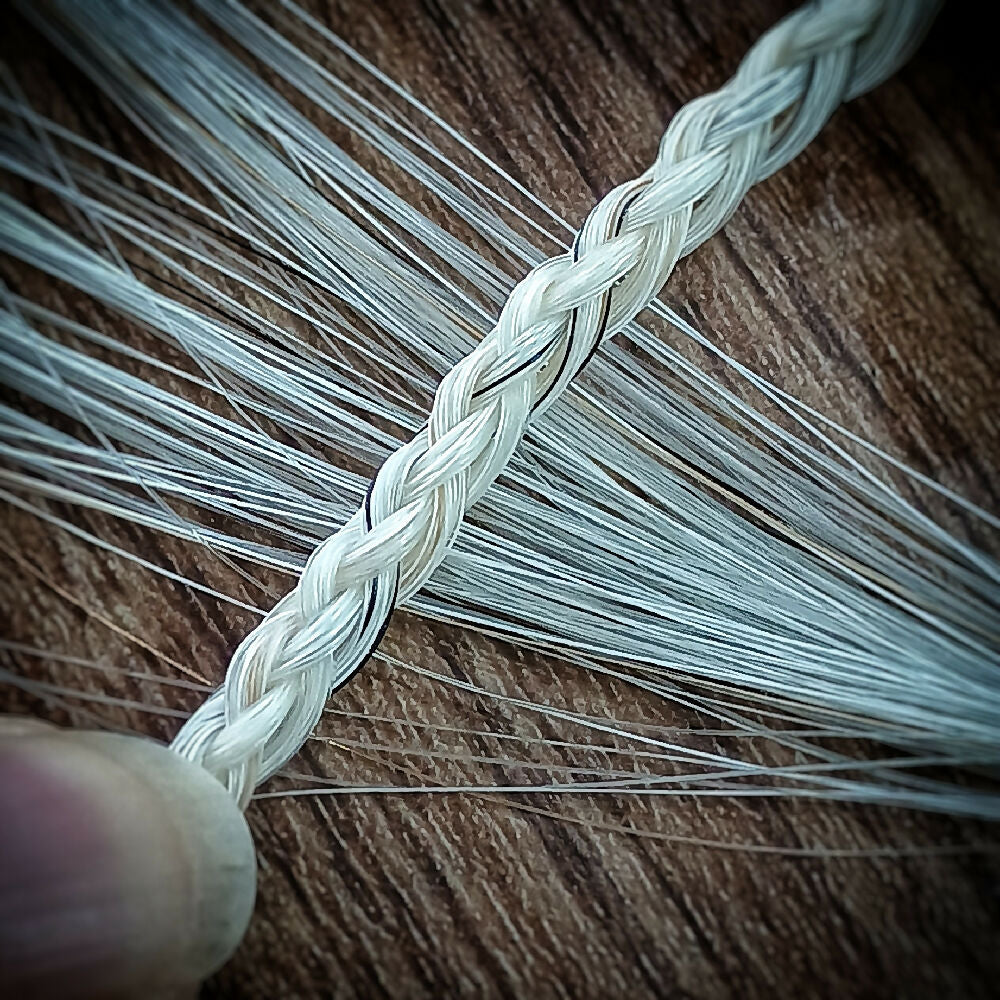 Hoofprints on my heart braided horsehair bracelet