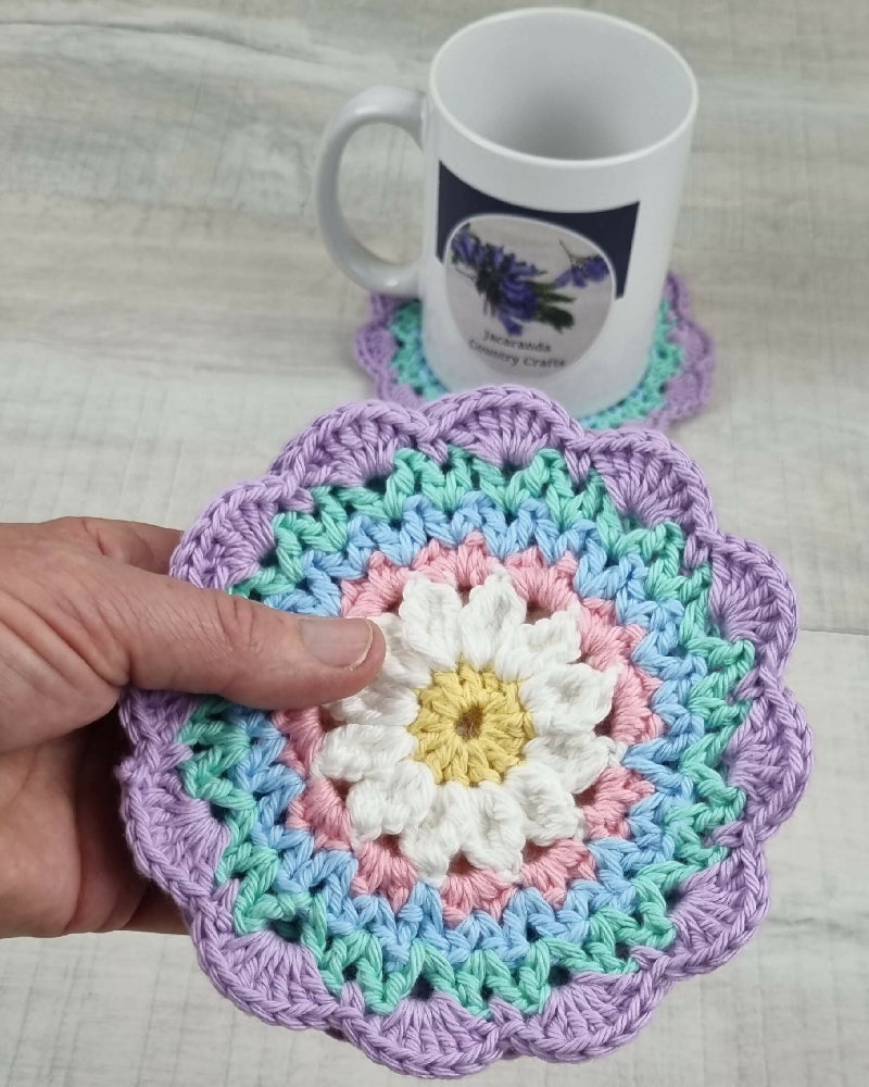 Handmade Daisy Coaster Set 5