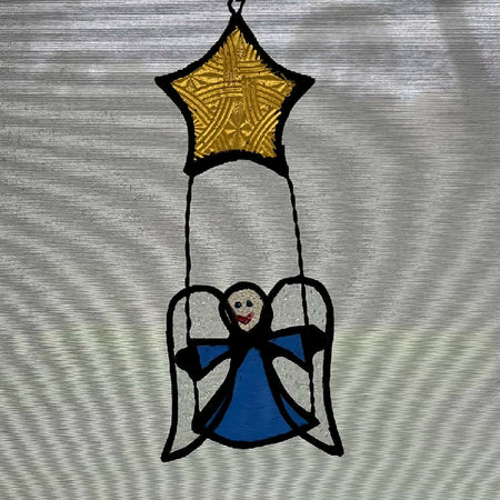 Adorable Angel, stained glass christmas decoration