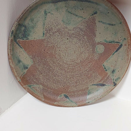 Dark clay dinner plate