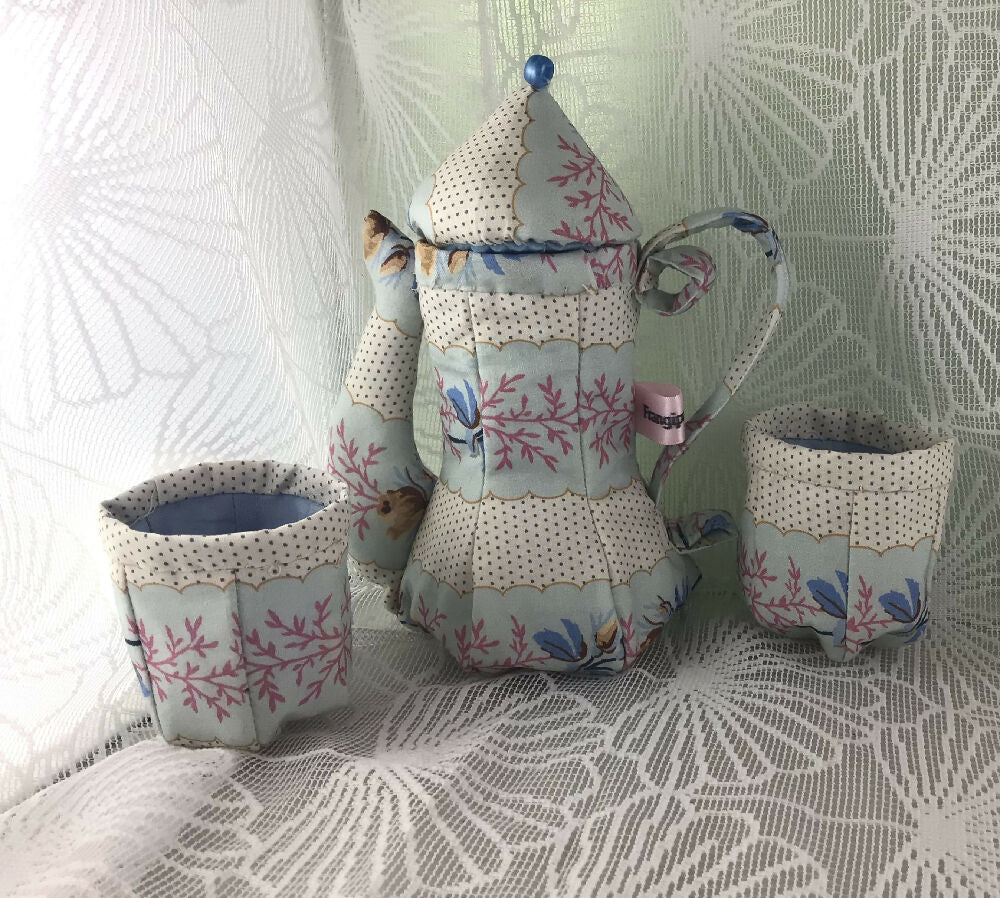 Tall Fabric Teapot Bridgerton design