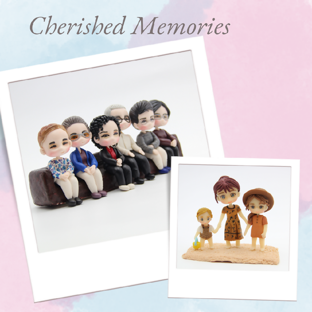 Family Clay Figurines - Customised to Your Photos