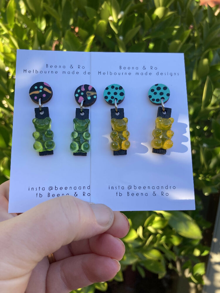 Gummi bear earrings