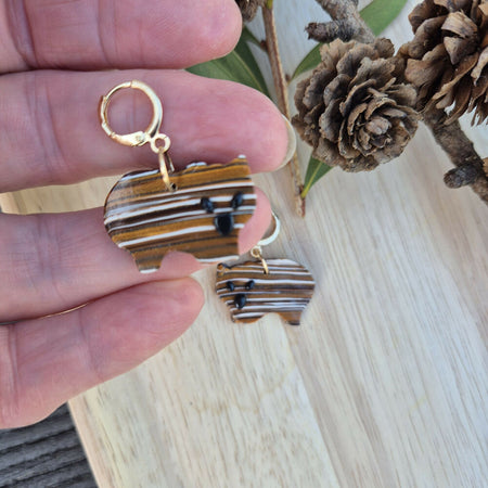 Wally Wombat Dangle Earrings