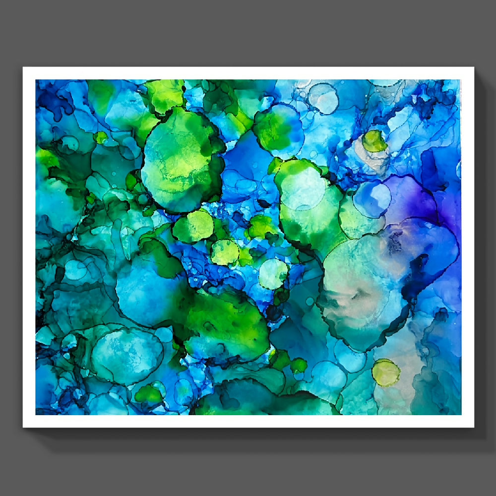 Blue Green White Frame Horizontal