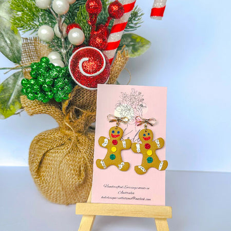 Gingerbread Christmas Earrings