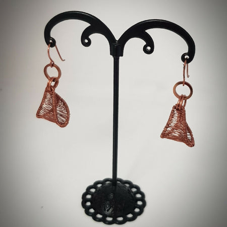 Fun clasic bail style figure 8 weave hooped earrings