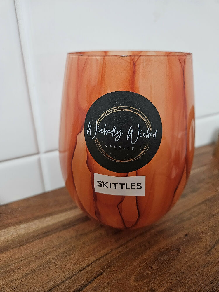 Orange Tie Dye Candle - Skittles