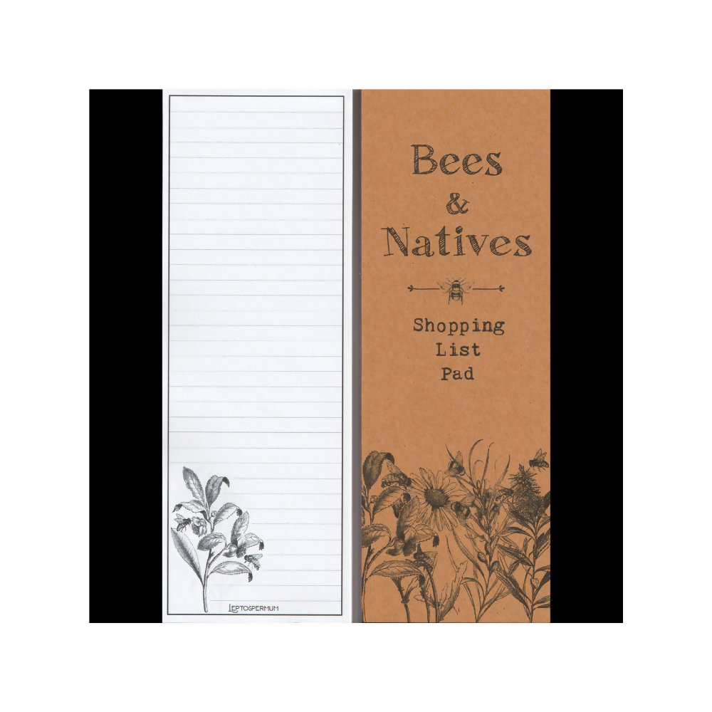 BEES & AUSTRALIAN NATIVE FLORA SHOPPING LIST PAD