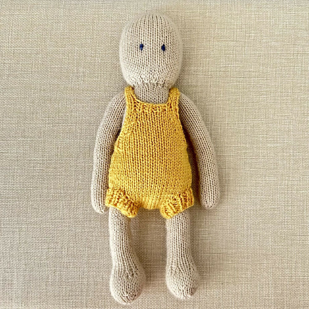 Oak Folk Doll 1| Knitted | Removable Clothing | Natural Fibres