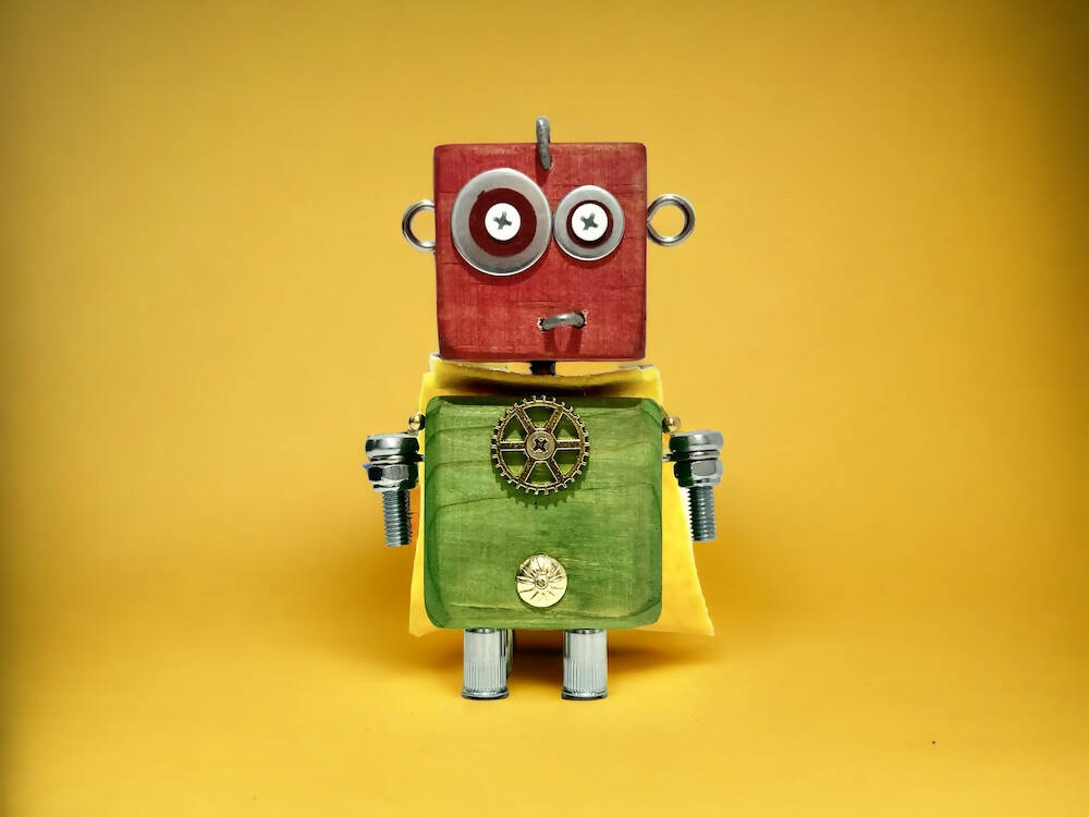 Vernon - Wooden Steampunk Superhero Robot