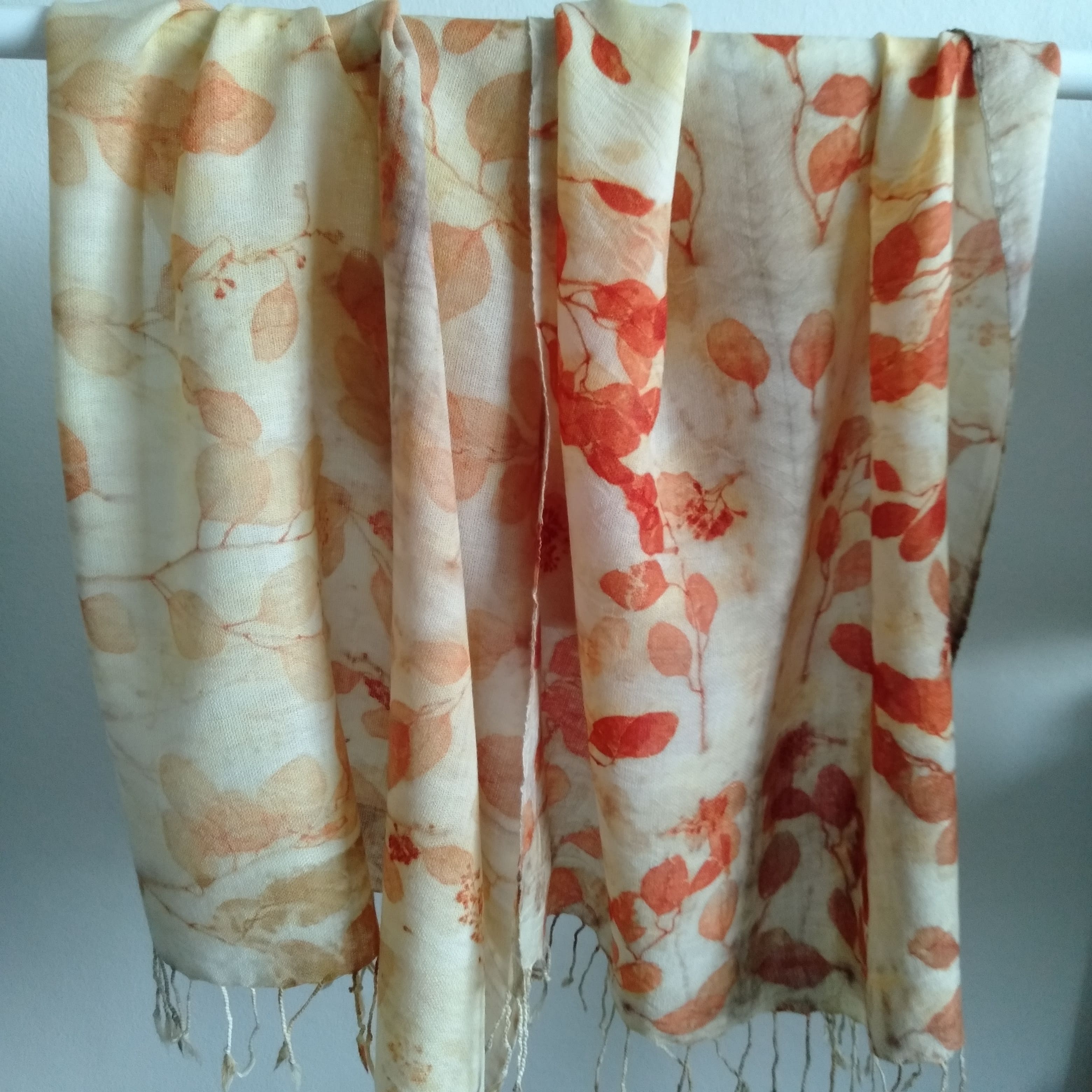 SOLD Pure wool wrap capturing nature