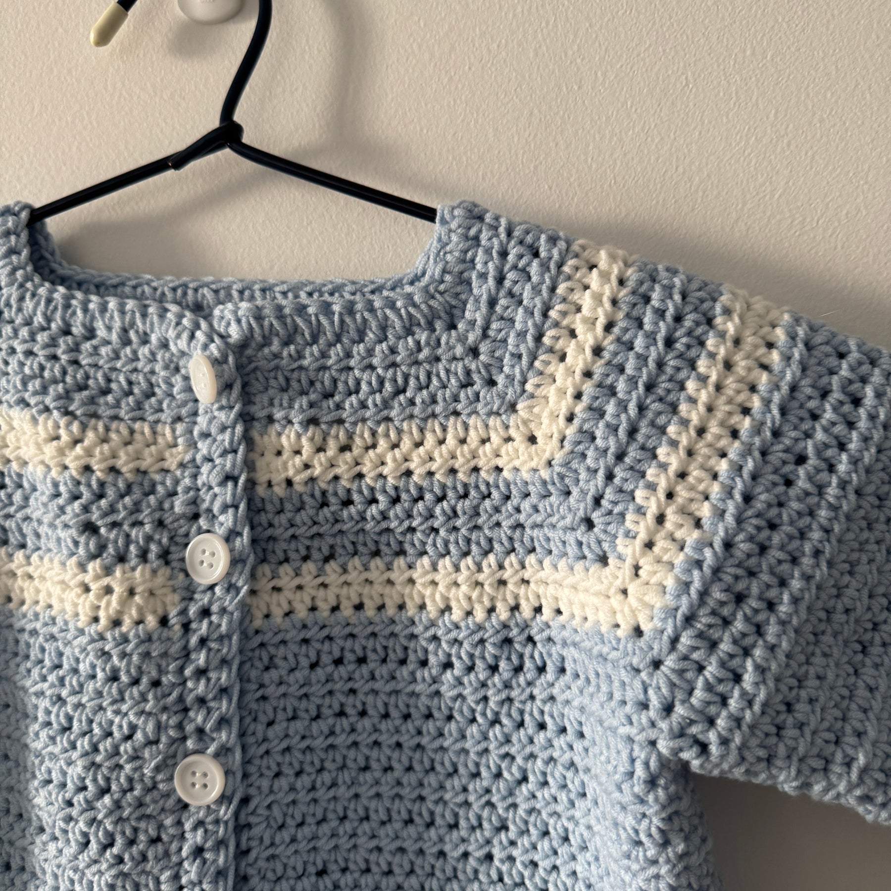 Crochet | Baby Jackets | Boys & Girls | Blue + Pink + Rainbow Options