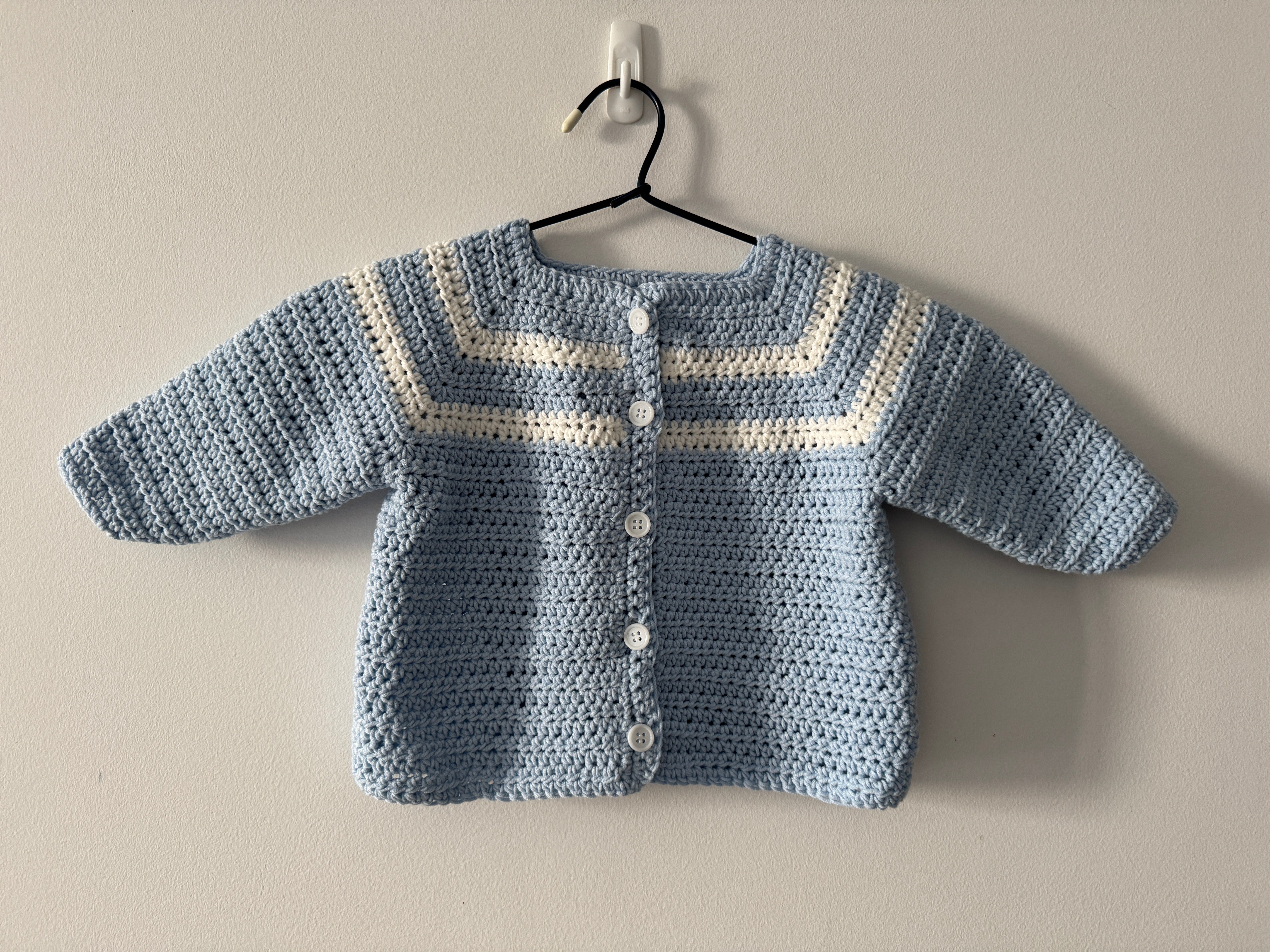 Crochet | Baby Jackets | Boys & Girls | Blue + Pink + Rainbow Options