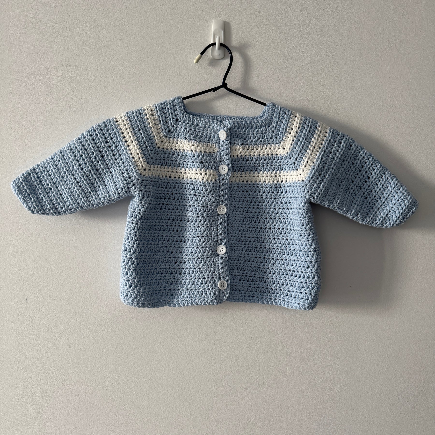 Crochet | Baby Jackets | Boys & Girls | Blue + Pink + Rainbow Options