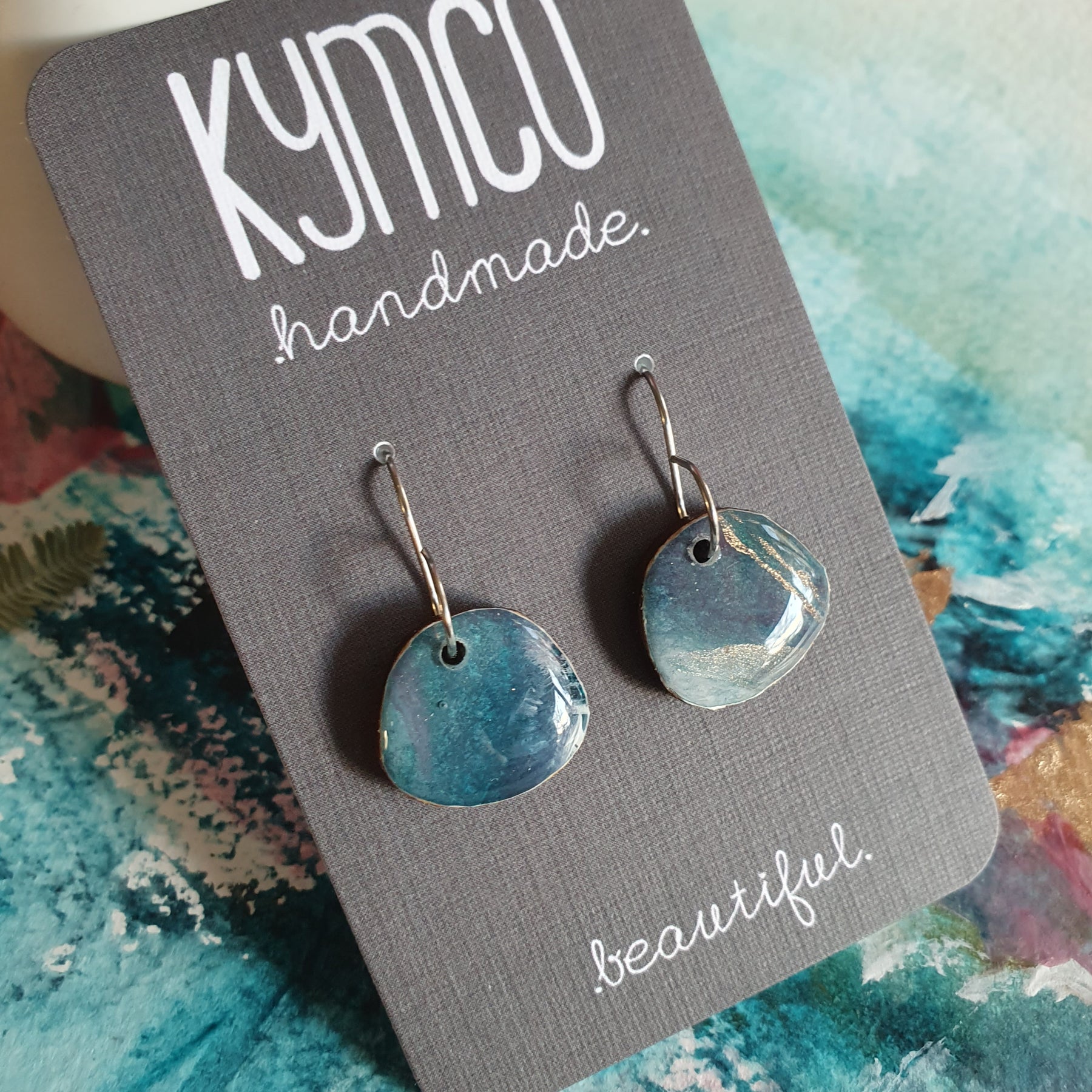 The Opal Daze Collection | Resin art earrings | Small dangles