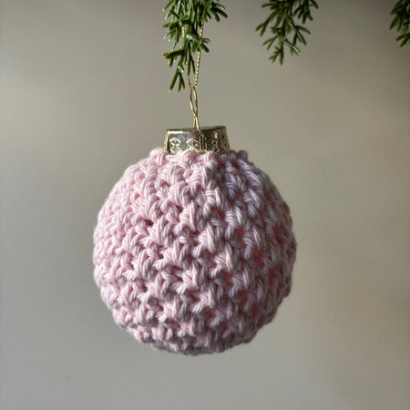 Handmade Crochet Christmas Bauble Cover – (Complete with Bauble) Large