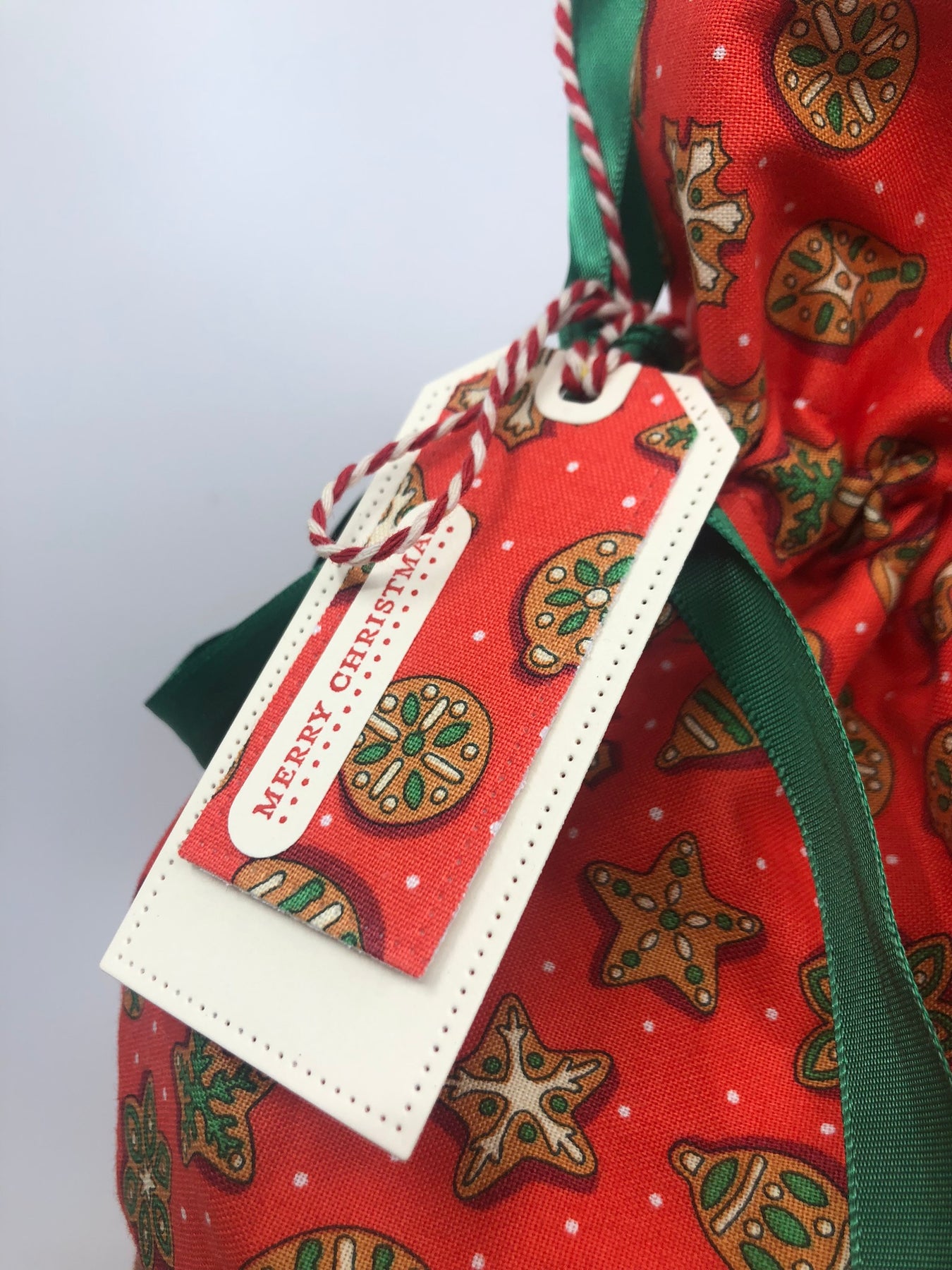 Small Santa Sack/Christmas gift bag / reusable gift bag