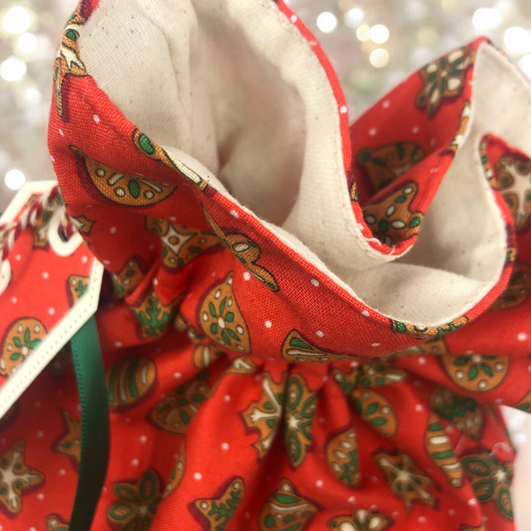 Small Santa Sack/Christmas gift bag / reusable gift bag