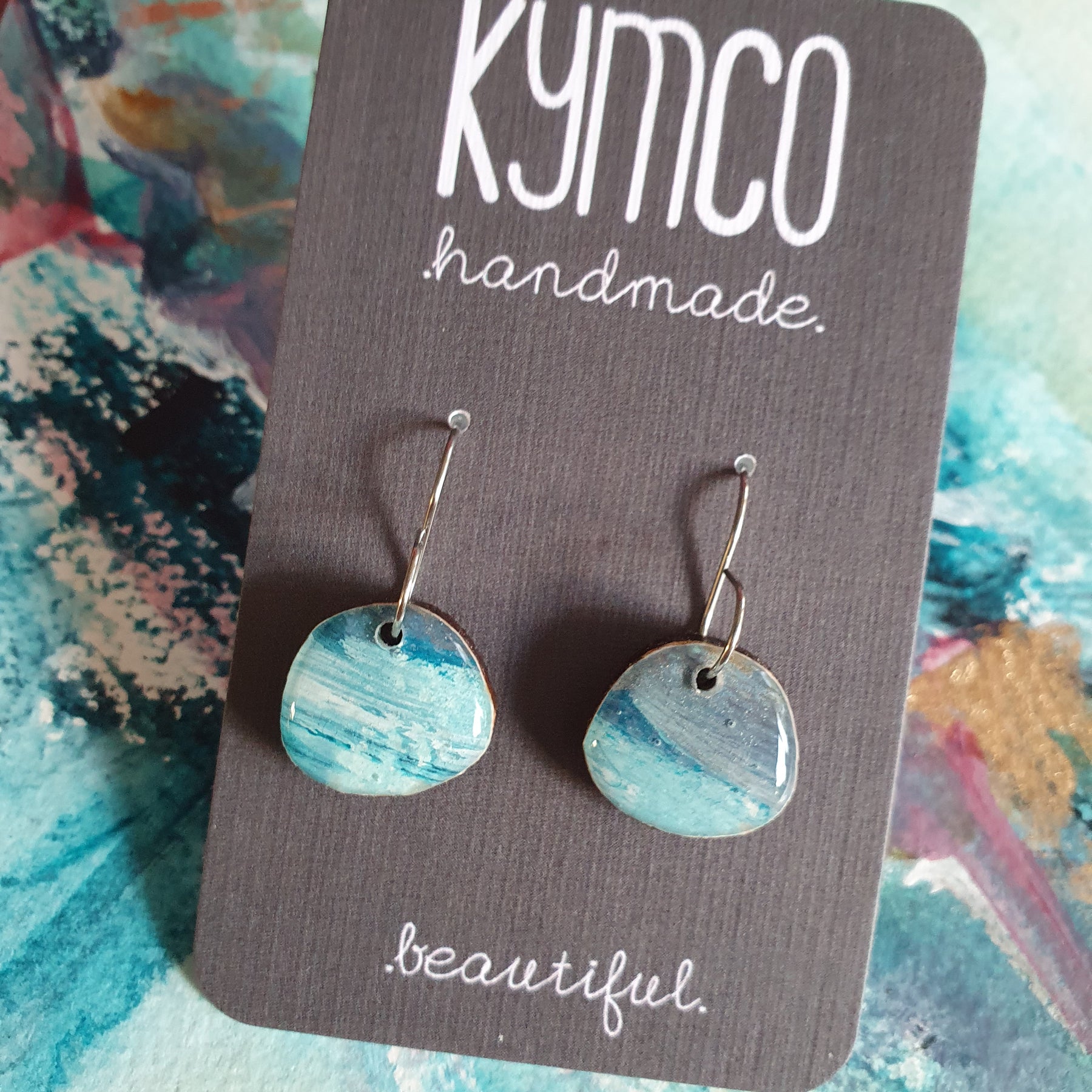 The Opal Daze Collection | Resin art earrings | Small dangles