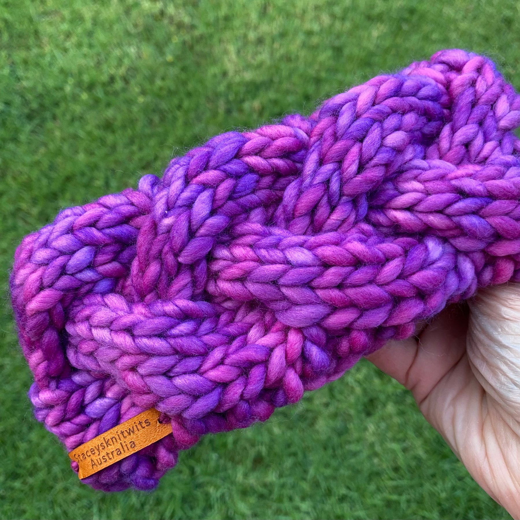 Cable Knit Headband Kit – DIY Chunky Malabrigo Rasta Yarn, Knit 2 Headbands