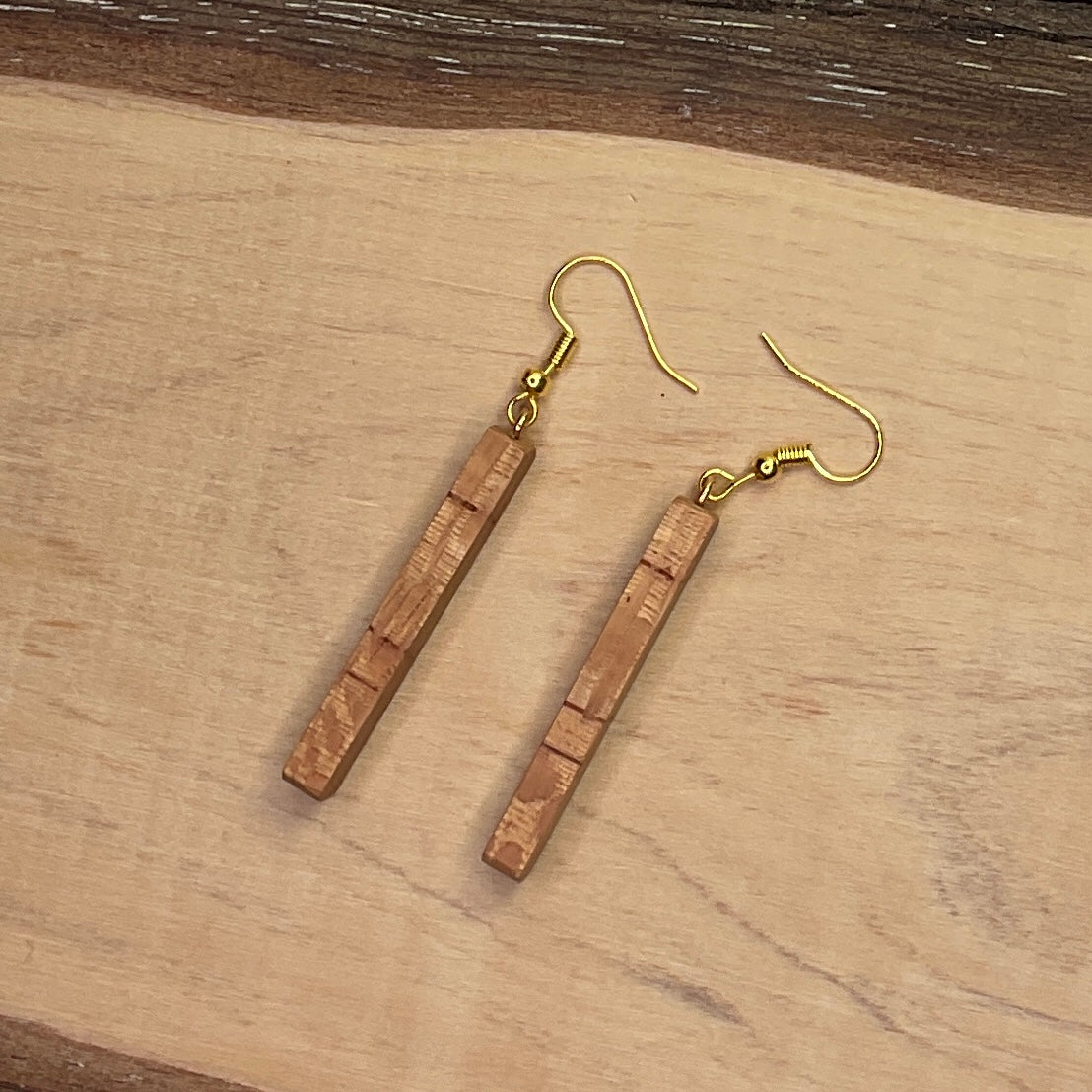 Wooden Earrings in Silky Oak
