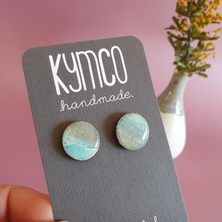 The Opal Daze Collection | Resin art earrings | Studs