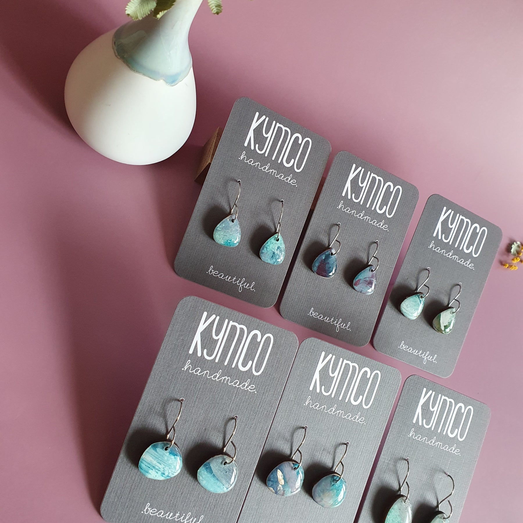 The Opal Daze Collection | Resin art earrings | Small dangles