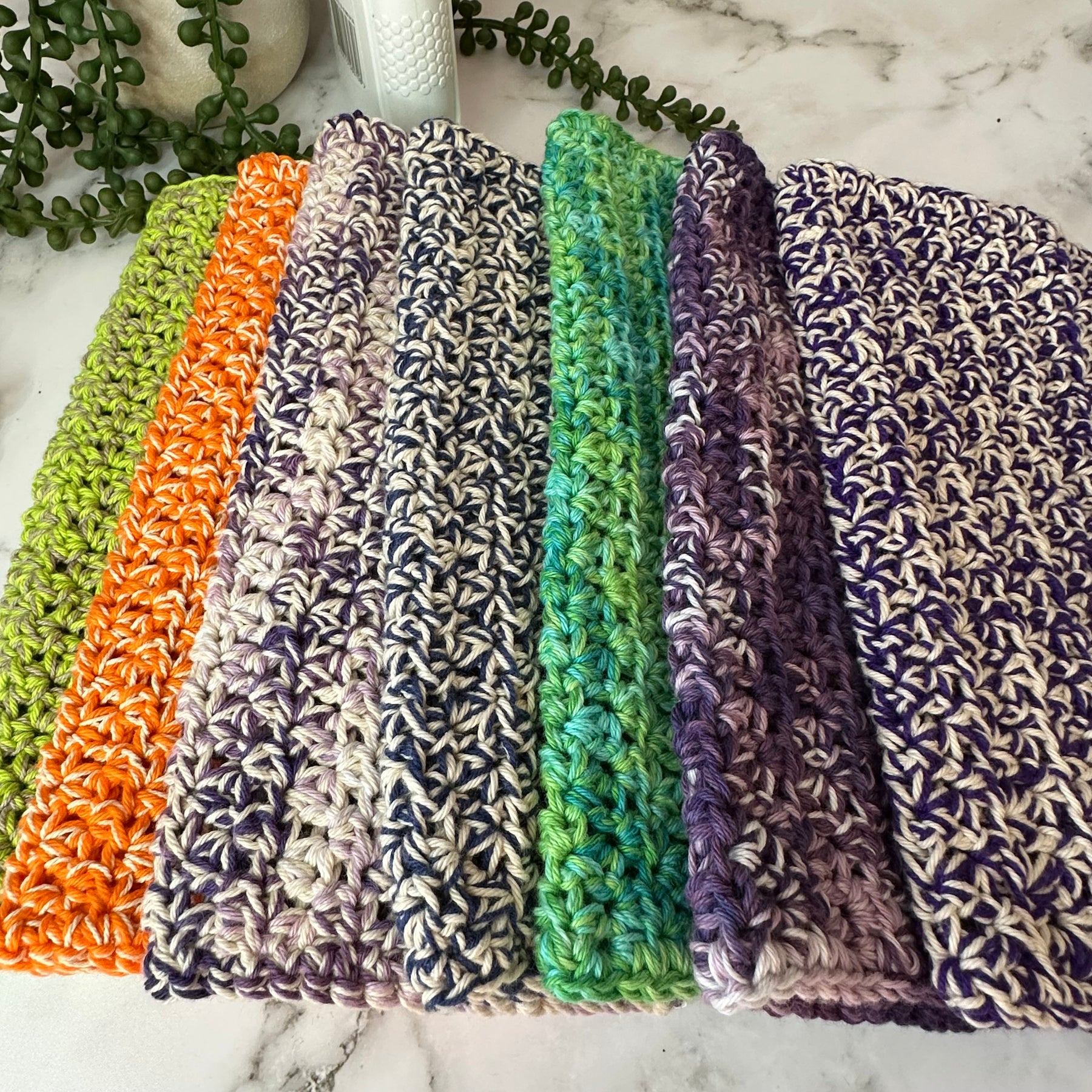 Extra thick Handmade Crochet Dishcloths - Cleaning cloths - set of 2