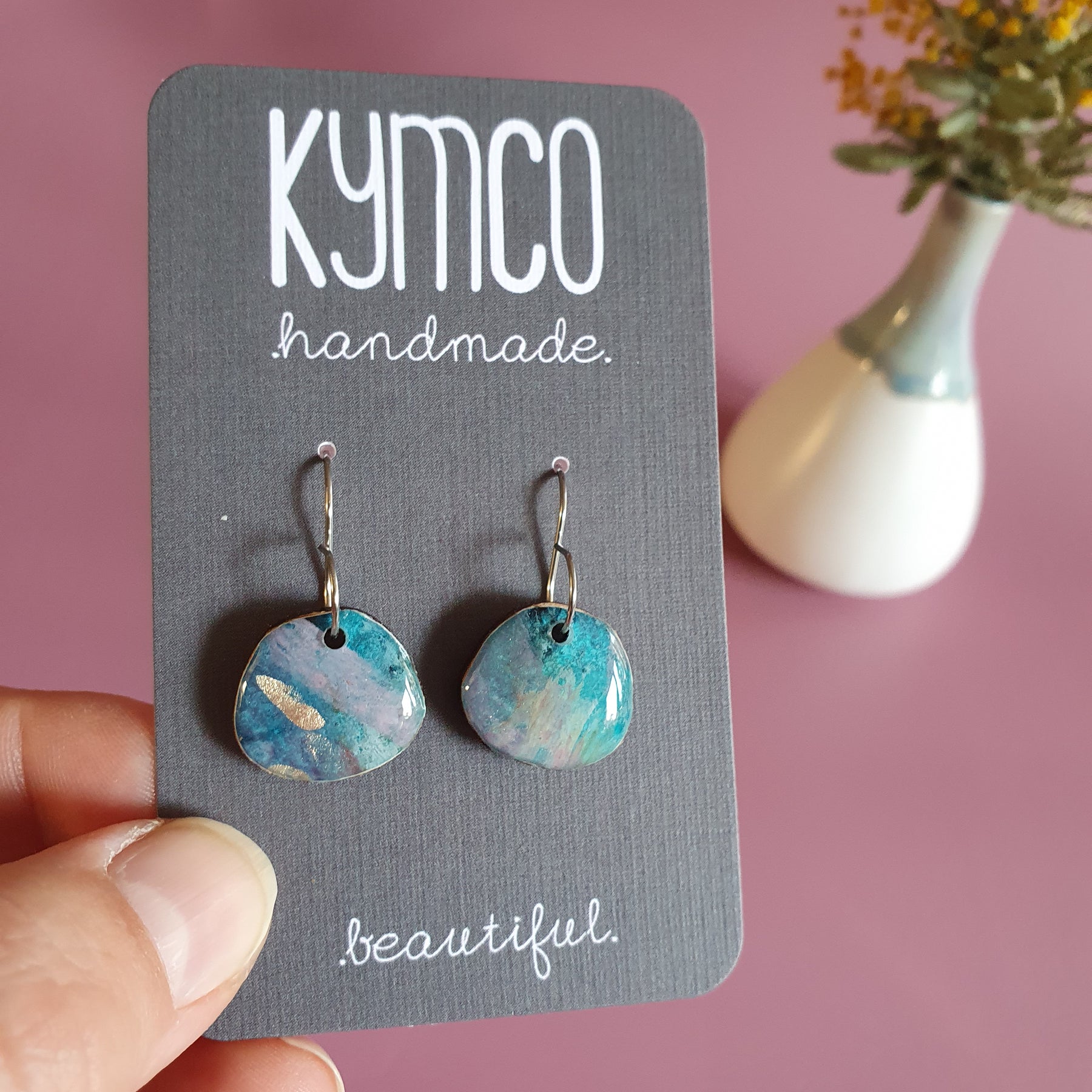 The Opal Daze Collection | Resin art earrings | Small dangles