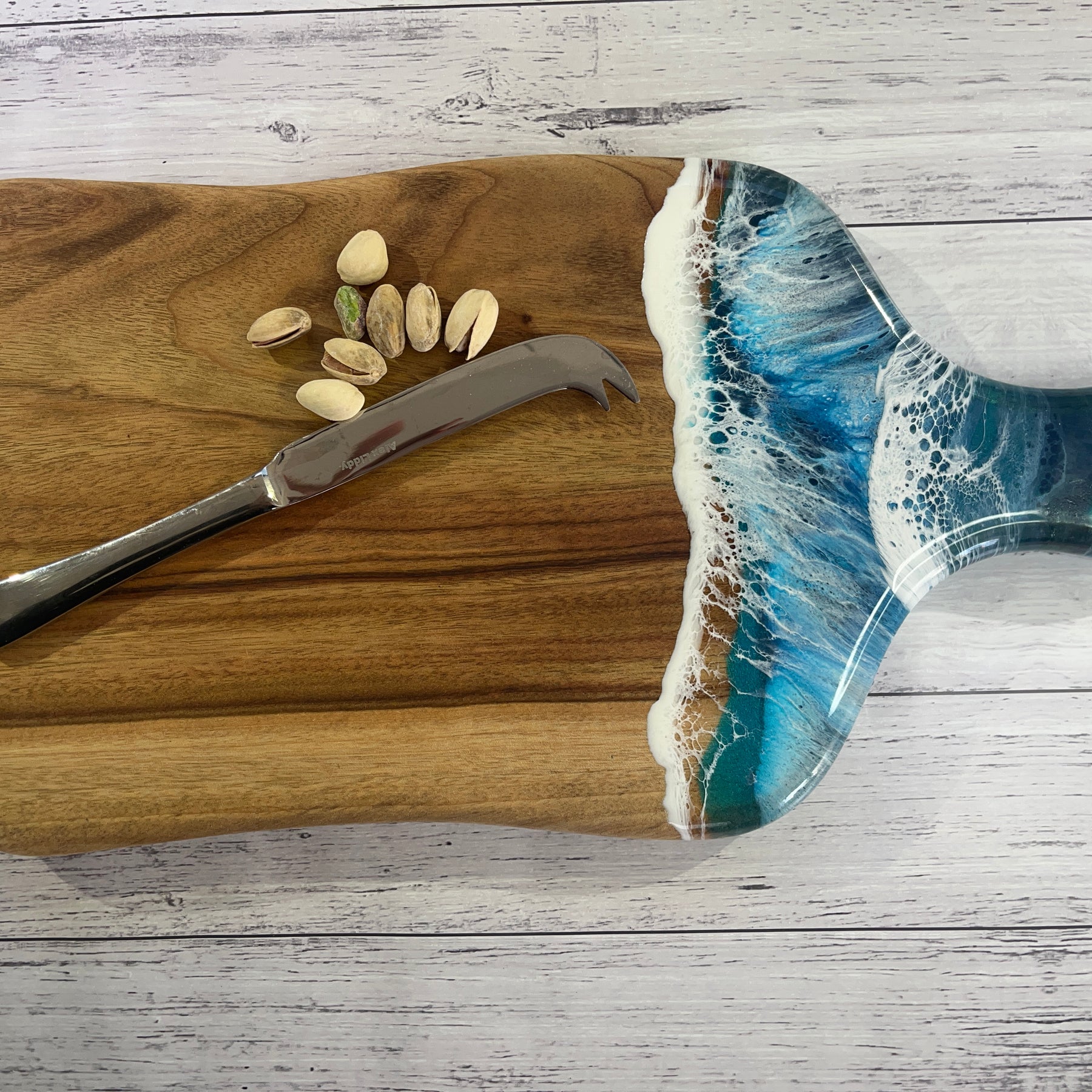 Ocean inspired paddle style cheeseboard