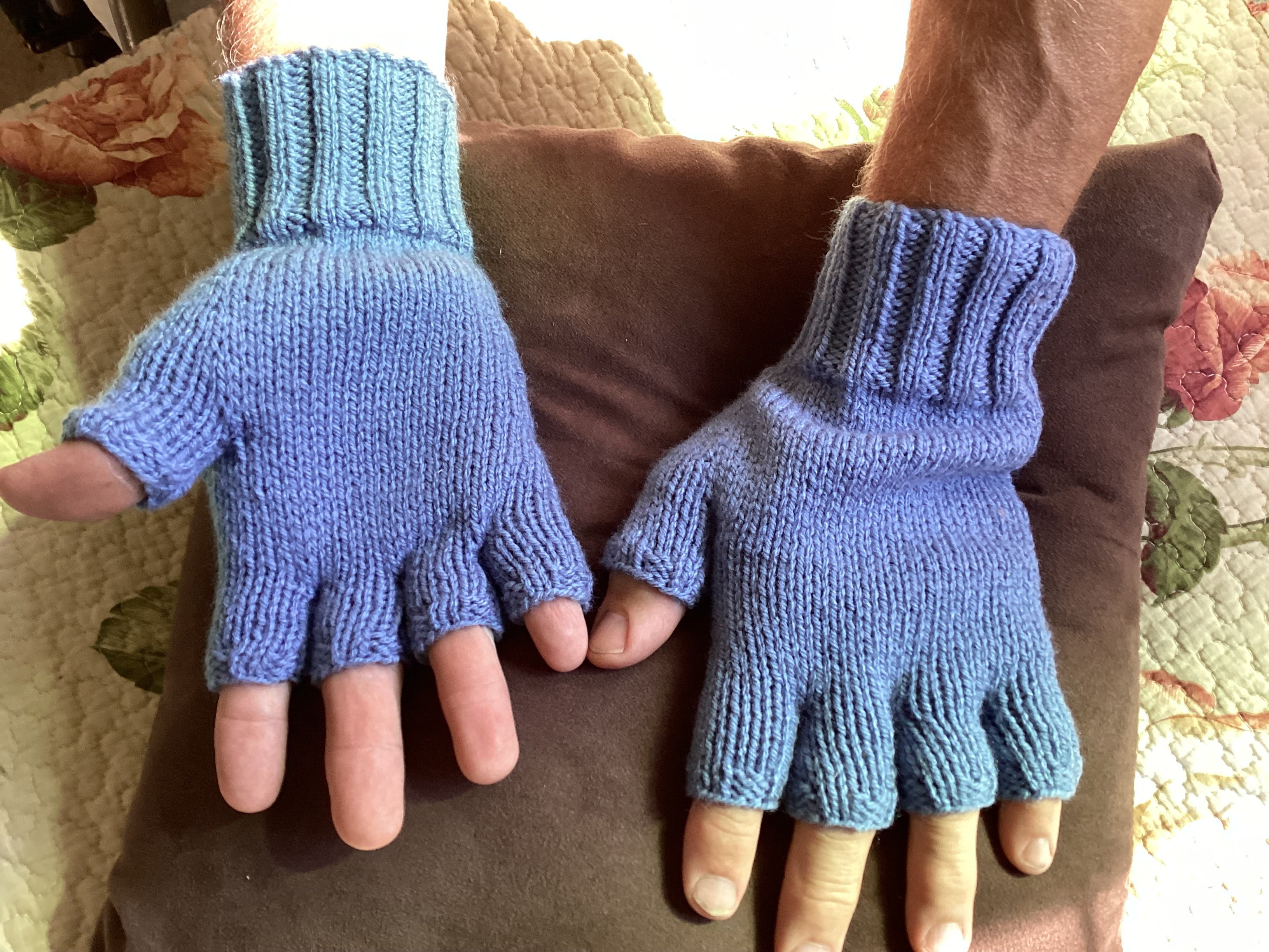 Men’s Hand Knitted Fingerless Gloves