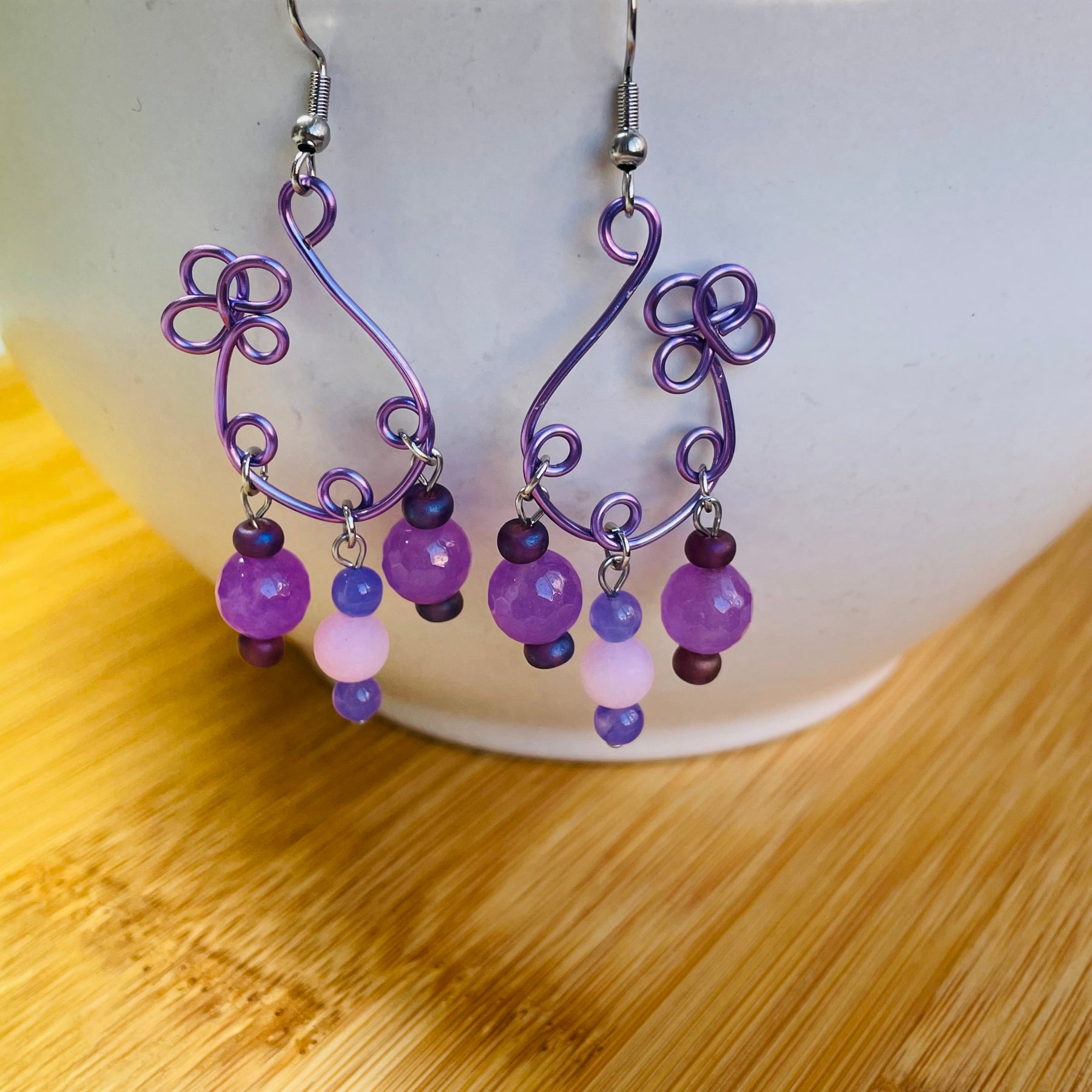 B’s Daisy Wire Gemstone Earrings