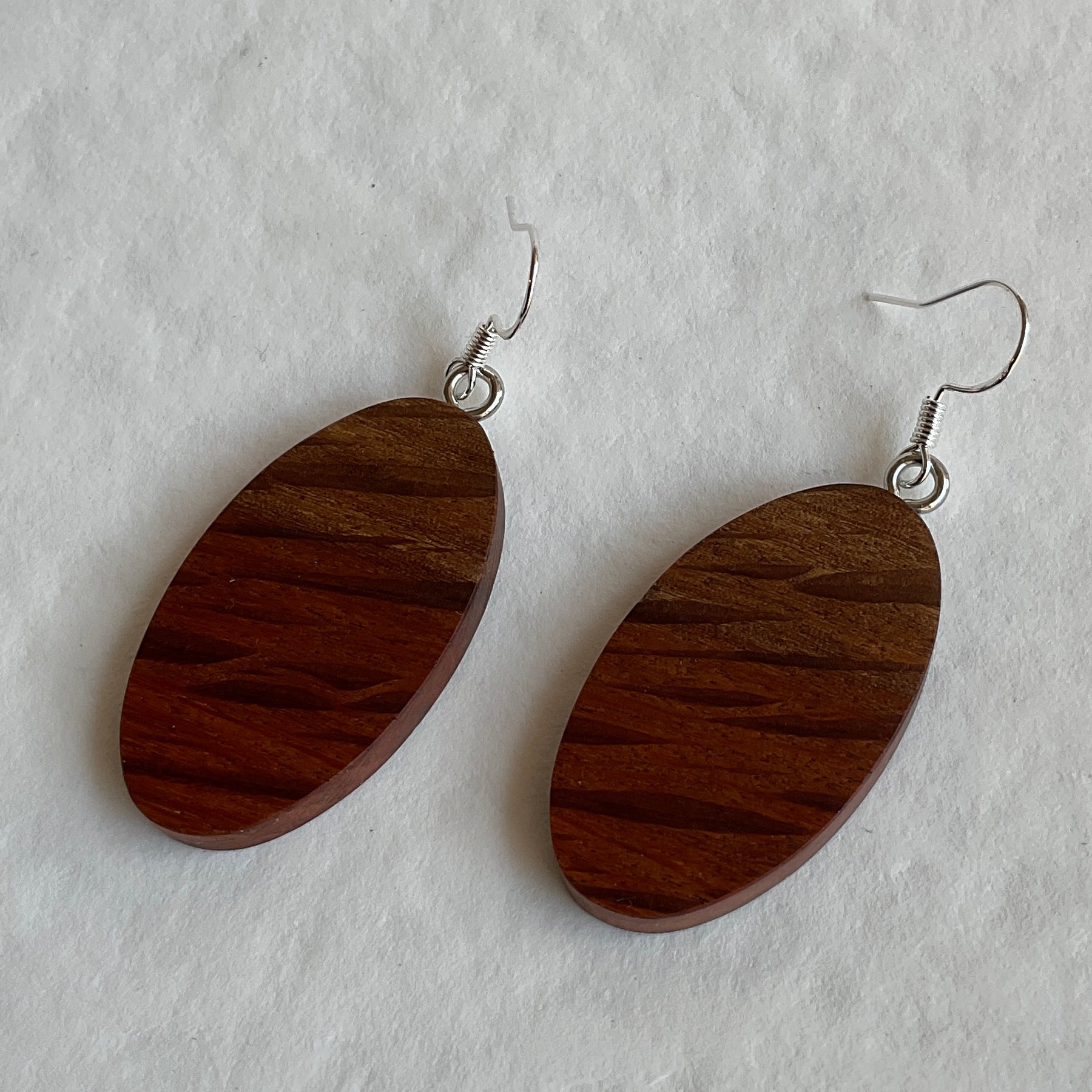 Unique Sheoak Earrings Handmade from Recycled Timber