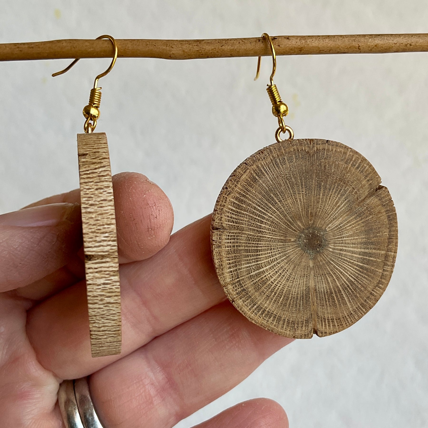 Unique Banksia Earrings Handmade from Recycled Timber