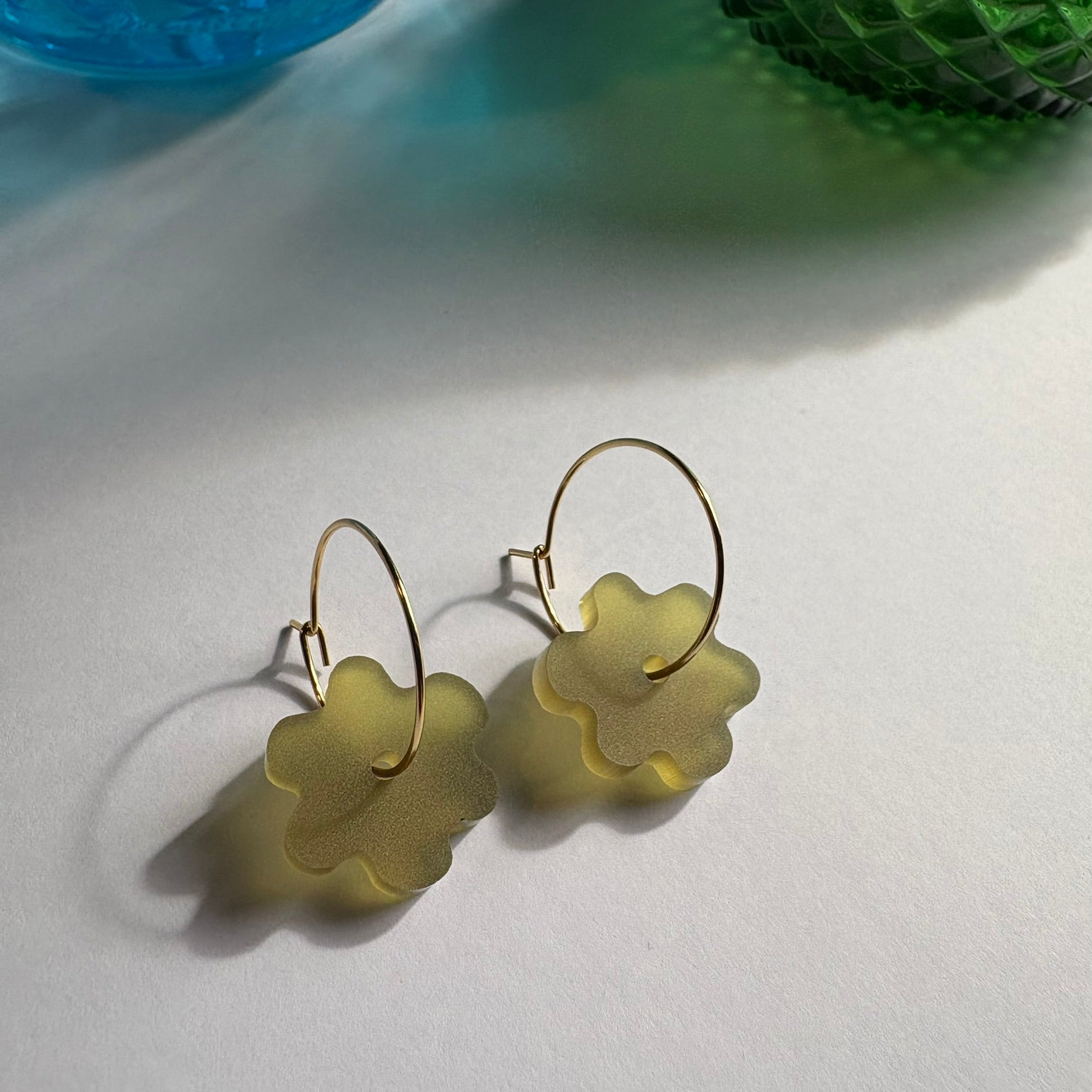 Bees Knees mini Flower hoop - Olive Green