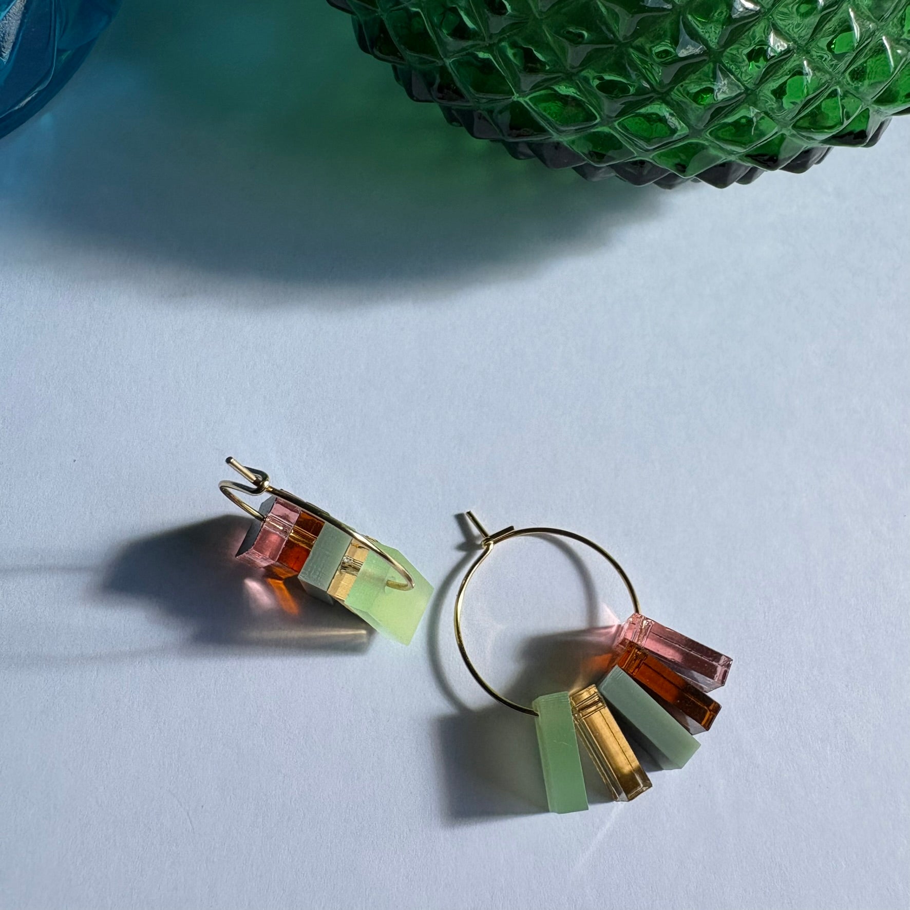 Summer Days small 5 piece hoop Green / Amber