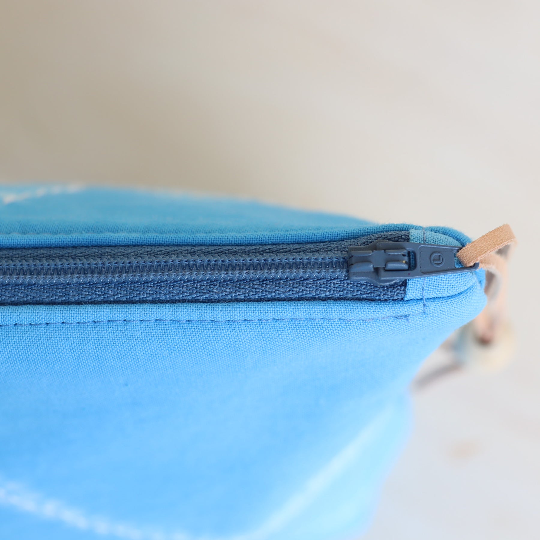 Shibori Dyed Zipper Bag, Blue